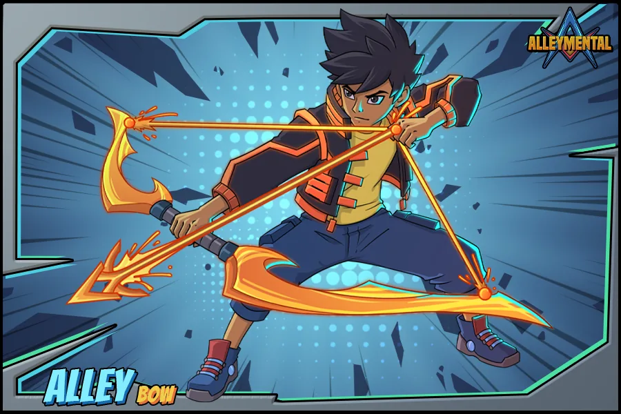 Alley card with the fire bow
