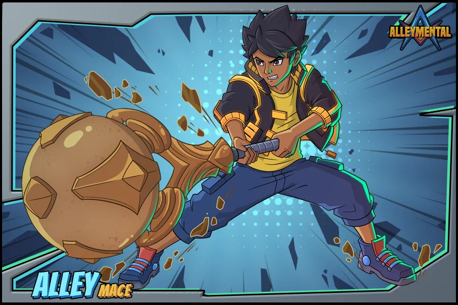 Alley card with the earth mace