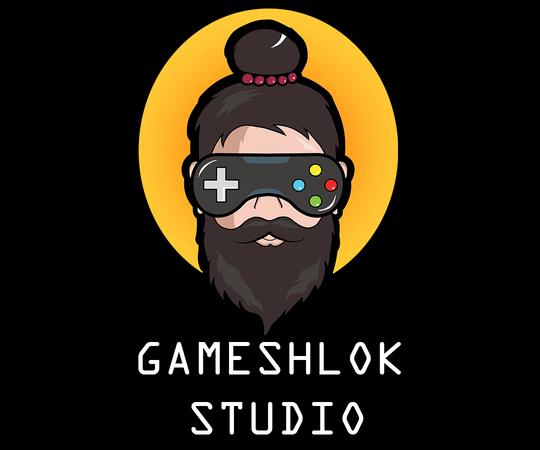 Gameshlok Studio logo on a black background